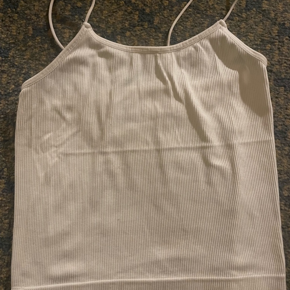 WHITE SPANDEX TANK TOP